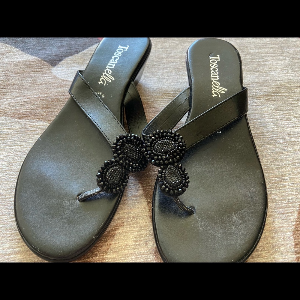 Toscanella Sandals black made in Italy